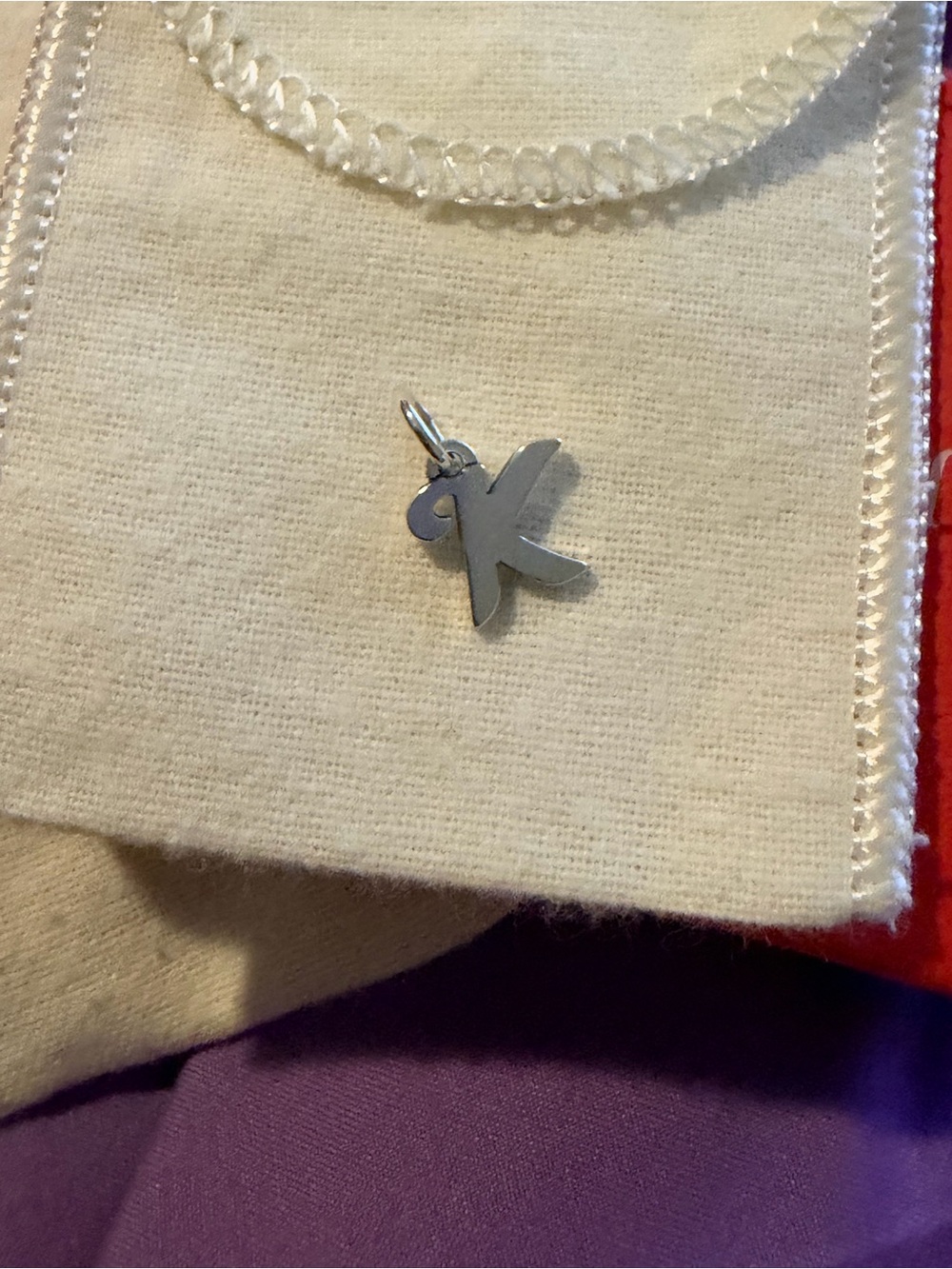 James Avery Sterling Silver 'K' Initial Charm Pendant - Silver